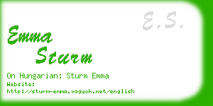 emma sturm business card